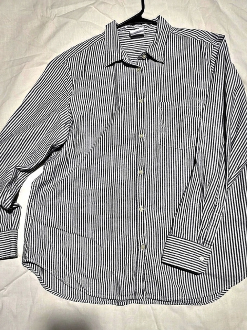 GAP The Classic Shirt Striped Button Down Blue & White Size Large